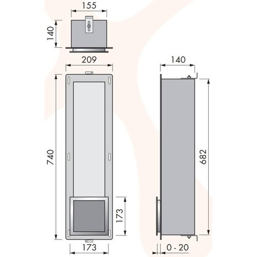 LoooX LoooX Closed Inbouw Reserverolhouder 17.3x74x14cm 6 rollen Mat Zwart