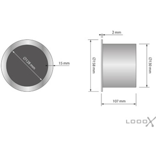 LoooX LoooX Closed reserverolhouder rond Geborsteld RVS