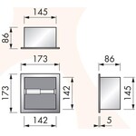 LoooX LoooX Closed inbouw closetrolhouder 1 rol Mat zwart