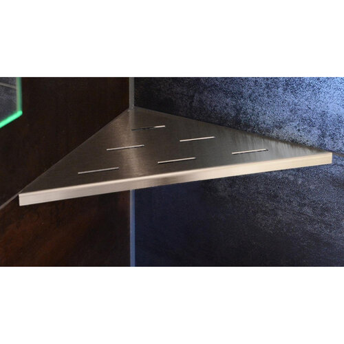 LoooX LoooX Corner Shelf hoekplanchet 30x22cm geschikt voor in doucheruimte Geborsteld RVS