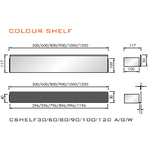 LoooX LoooX Shelf inbouw planchet 60x10cm antraciet