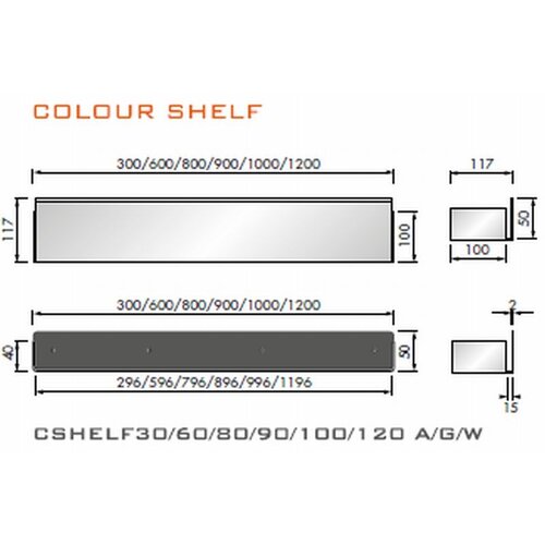 LoooX LoooX Shelf inbouw planchet 80x10cm antraciet