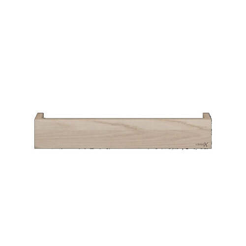 LoooX LoooX Wooden collection shelf box 60cm met bodemplaat Geborsteld RVS eiken Geborsteld RVS