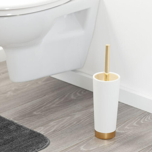 Sealskin Sealskin Glossy Toiletborstel met houder Polyresin Goud/Wit