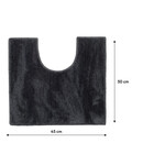 Sealskin Sealskin Doux Toiletmat 45x50 cm Polyester Donkergrijs
