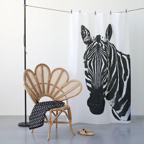 Sealskin Sealskin Zebra Douchegordijn 180x200 cm PEVA Zwart / Wit