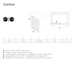 Sealskin Sealskin Contour schuifdeur voor nis 140 cm, 200 cm hoog, RVS, 6 mm helder veiligheidsglas