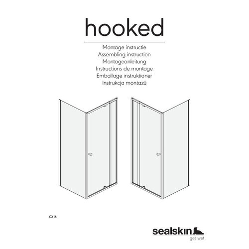 Sealskin Sealskin Hooked draaideur 90x90cm met zijwand 6mm veiligheidsglas zilver hoogglans