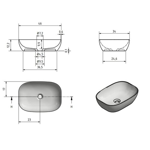 By Goof Solid surface waskom Maud beige