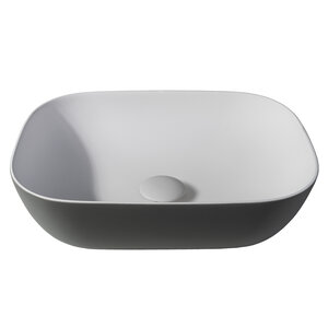 Solid surface waskom Maud grijs/Wit