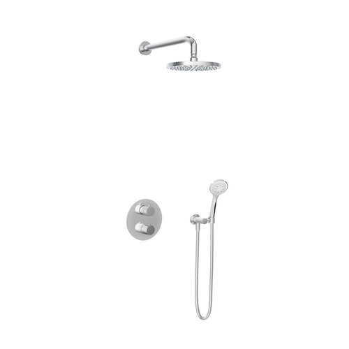 HotBath Hotbath Get together Regendoucheset IBS1A | Chroom | 3 Standen Handdouche | 20cm Hoofddouche | Wandarm 35cm | Handdouche met wandhouder