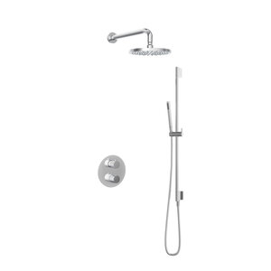 Hotbath Get together Regendoucheset IBS1A | Chroom | Staaf handdouche | 20cm Hoofddouche | Wandarm 35cm | Handdouche met glijstang