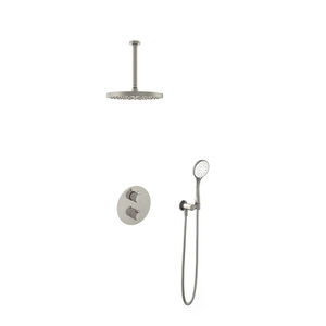 Hotbath Get together Regendoucheset IBS1A | Geborsteld nikkel | 3 Standen Handdouche | 30cm Hoofddouche | Plafondbuis 30cm | Handdouche met wandhouder