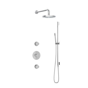 Hotbath Get together Regendoucheset IBS1 | Chroom | Staaf handdouche | 20cm Hoofddouche | Wandarm 35cm | Handdouche met glijstang