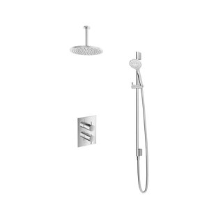 Hotbath Get together Regendoucheset IBS2A | Chroom | 3 Standen Handdouche | 25cm Hoofddouche | Plafondbuis 15cm | Handdouche met glijstang