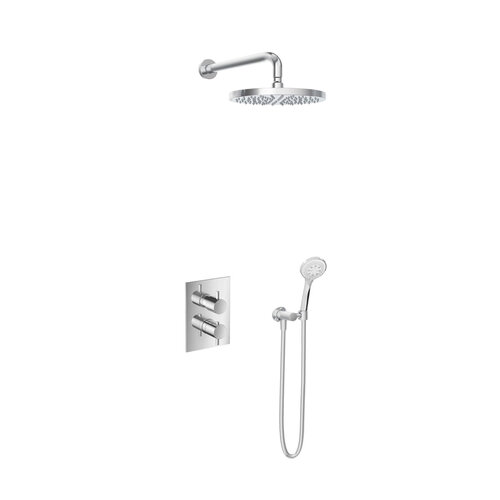 HotBath Hotbath Get together Regendoucheset IBS2A | Chroom | 3 Standen Handdouche | 30cm Hoofddouche | Wandarm 35cm | Handdouche met wandhouder