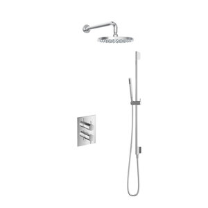 Hotbath Get together Regendoucheset IBS2A | Chroom | Staaf handdouche | 25cm Hoofddouche | Wandarm 35cm | Handdouche met glijstang