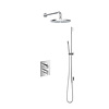 Hotbath Get together Regendoucheset IBS2A | Chroom | Staaf handdouche | 30cm Hoofddouche | Wandarm 35cm | Handdouche met glijstang