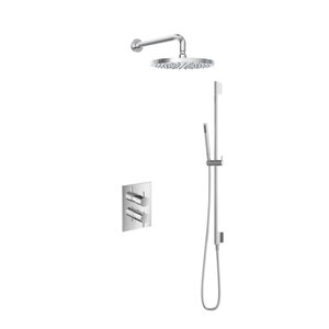 Hotbath Get together Regendoucheset IBS2A | Chroom | Staaf handdouche | 30cm Hoofddouche | Wandarm 35cm | Handdouche met glijstang