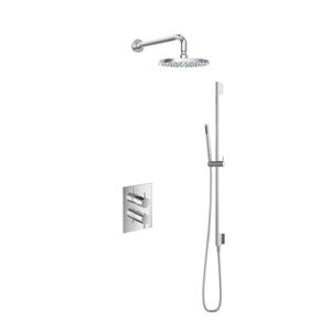 Hotbath Get together Regendoucheset IBS2A | Chroom | Staaf handdouche | 20cm Hoofddouche | Wandarm 35cm | Handdouche met glijstang