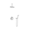 Hotbath Get together Regendoucheset IBS2RA | Chroom | 3 Standen Handdouche | 30cm Hoofddouche | Plafondbuis 15cm | Handdouche met wandhouder