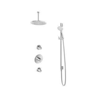 Hotbath Get together Regendoucheset IBS2R | Chroom | 3 Standen Handdouche | 30cm Hoofddouche | Plafondbuis 15cm | Handdouche met glijstang