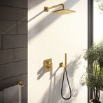 Hotbath Gal Regendoucheset IBS40A | Geborsteld Messing PVD | Staaf handdouche | 22cm Hoofddouche | Wandarm | Handdouche met wandhouder HotBath Hotbath Gal Regendoucheset IBS40A | Geborsteld Messing PVD | Staaf handdouche | 22cm Hoofddouche | Wandarm | Handdouche met wandhouder