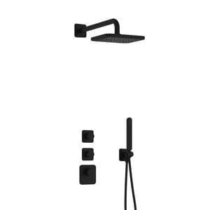 HotBath Hotbath Gal Regendoucheset IBS40 | Mat Zwart | Staaf handdouche | 22cm Hoofddouche | Wandarm | Handdouche met wandhouder Hotbath Gal Regendoucheset IBS40 | Mat Zwart | Staaf handdouche | 22cm Hoofddouche | Wandarm | Handdouche met wandhouder