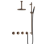 Hotbath Cobber Regendoucheset IBS70 | Verouderd Messing | Staaf handdouche | 20cm Hoofddouche | 15cm Plafondbuis | Handouche met glijstang HotBath Hotbath Cobber Regendoucheset IBS70 | Verouderd Messing | Staaf handdouche | 20cm Hoofddouche | 15cm Plafondbuis | Handouche met glijstang