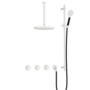 HotBath Hotbath Cobber Regendoucheset IBS70 | Mat Wit | Ronde handdouche | 20cm Hoofddouche | 30cm Plafondbuis | Handouche met glijstang Hotbath Cobber Regendoucheset IBS70 | Mat Wit | Ronde handdouche | 20cm Hoofddouche | 30cm Plafondbuis | Handouche met glijstang