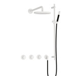 Hotbath Cobber Regendoucheset IBS70 | Mat Wit | Staaf handdouche | 20cm Hoofddouche | Wandarm | Handouche met glijstang HotBath Hotbath Cobber Regendoucheset IBS70 | Mat Wit | Staaf handdouche | 20cm Hoofddouche | Wandarm | Handouche met glijstang