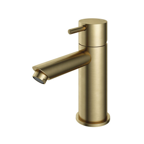 HotBath Cobber | laag | Rechte uitloop | Geborsteld messing HotBath HotBath Cobber | laag | Rechte uitloop | Geborsteld messing