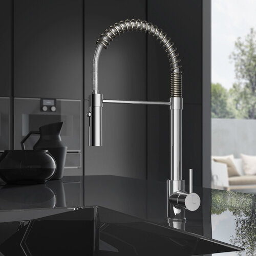 HotBath Fellow keukenmengkraan met draaibare uitloop en flexibele uittrekbare handdouche Chroom HotBath HotBath Fellow keukenmengkraan met draaibare uitloop en flexibele uittrekbare handdouche Chroom