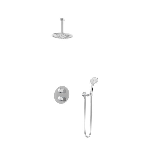 Hotbath Get together Regendoucheset IBS1A | Chroom | 3 Standen Handdouche | 20cm Hoofddouche | Plafondbuis 15cm | Handdouche met wandhouder HotBath Hotbath Get together Regendoucheset IBS1A | Chroom | 3 Standen Handdouche | 20cm Hoofddouche | Plafondbuis 15cm | Handdouche met wandhouder