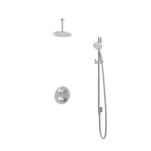 Hotbath Get together Regendoucheset IBS1A | Chroom | 3 Standen Handdouche | 20cm Hoofddouche | Plafondbuis 15cm | Handdouche met glijstang HotBath Hotbath Get together Regendoucheset IBS1A | Chroom | 3 Standen Handdouche | 20cm Hoofddouche | Plafondbuis 15cm | Handdouche met glijstang