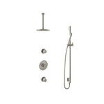 Hotbath Get together Regendoucheset IBS1 | Geborsteld nikkel | Staaf handdouche | 20cm Hoofddouche | Plafondbuis 30cm | Handdouche met glijstang HotBath Hotbath Get together Regendoucheset IBS1 | Geborsteld nikkel | Staaf handdouche | 20cm Hoofddouche | Plafondbuis 30cm | Handdouche met glijstang