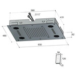 HotBath HotBath Mate inbouw hoofddouche 48x63cm rechthoek met spray LED verlichting nikkel Geborsteld