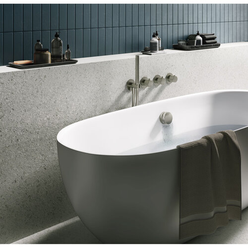 HotBath Pal verlengde badoverloop met vulcombinatie nikkel Geborsteld HotBath HotBath Pal verlengde badoverloop met vulcombinatie nikkel Geborsteld