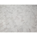 The mosaic factory The Mosaic Factory Barcelona mozaïektegel 9.5x11x0.65cm voor wand en voor binnen en buiten hexagon porselein carrara marmer wit mat