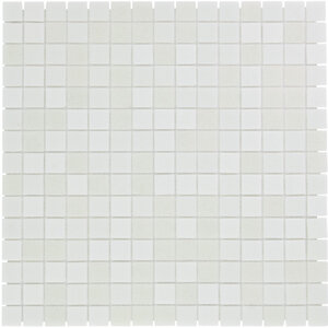 The Mosaic Factory Amsterdam mozaïektegel 2x2x0.4cm voor wand en vloer voor binnen en buiten vierkant Glas Wit Mix