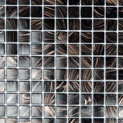 The mosaic factory The Mosaic Factory Amsterdam mozaïektegel 2x2x0.4cm voor wand en vloer voor binnen en buiten vierkant Glas Zwart