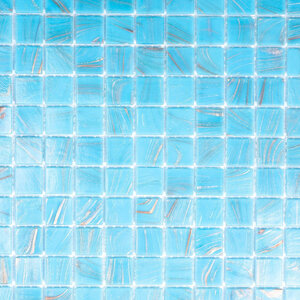 The Mosaic Factory Amsterdam mozaïektegel 2x2x0.4cm voor wand en vloer voor binnen en buiten vierkant Glas Licht Blauw