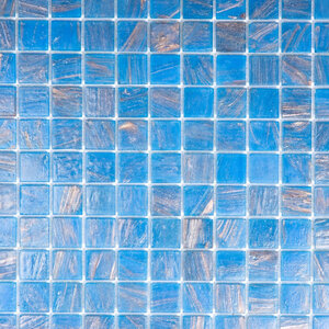 The Mosaic Factory Amsterdam mozaïektegel 2x2x0.4cm voor wand en vloer voor binnen en buiten vierkant Glas Blauw