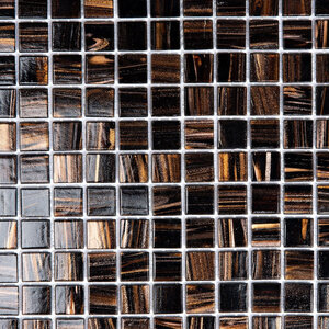 The Mosaic Factory Amsterdam mozaïektegel 2x2x0.4cm voor wand en vloer voor binnen en buiten vierkant Glas Bruin Grijs