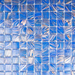 The mosaic factory The Mosaic Factory Amsterdam mozaïektegel 2x2x0.4cm voor wand en vloer voor binnen en buiten vierkant Glas Midden Blauw