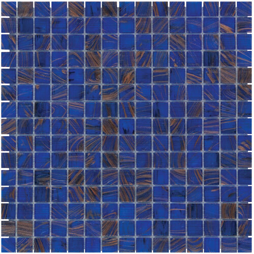 The mosaic factory The Mosaic Factory Amsterdam mozaïektegel 2x2x0.4cm voor wand en vloer voor binnen en buiten vierkant Glas Midden Blauw