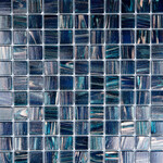 The mosaic factory The Mosaic Factory Amsterdam mozaïektegel 2x2x0.4cm voor wand en vloer voor binnen en buiten vierkant Glas Donker Blauw