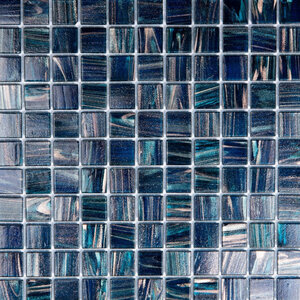 The Mosaic Factory Amsterdam mozaïektegel 2x2x0.4cm voor wand en vloer voor binnen en buiten vierkant Glas Donker Blauw