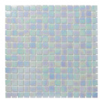 The mosaic factory The Mosaic Factory Amsterdam mozaïektegel 2x2x0.4cm voor wand en vloer voor binnen en buiten vierkant Glas Licht Blauw