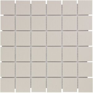 The Mosaic Factory London mozaïektegel 4.8x4.8x0.6cm voor vloer voor binnen en buiten vierkant Keramiek Wit